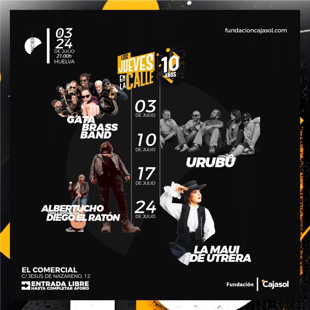 Los Jueves en la Calle celebran su 10º aniversario en Huelva